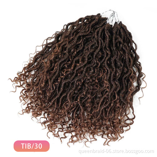 River Locs Crochet Braids Twist Hair Natural Deep Faux Locs Crochet Hair Braids Twist Pre-Looped Synthetic Hair Extension